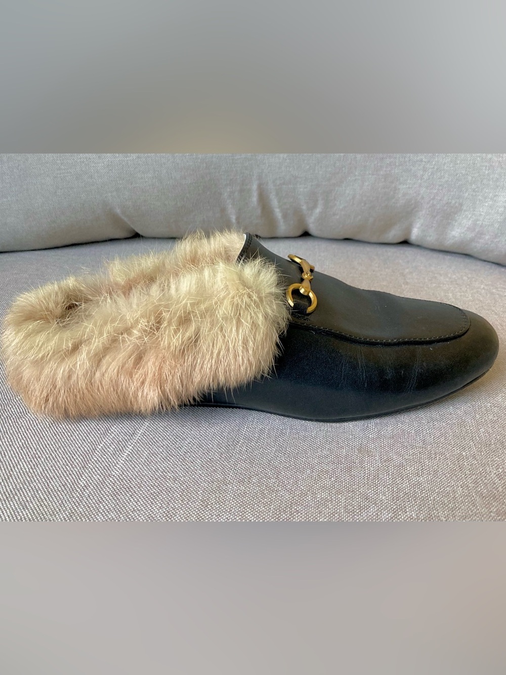 ARQA Black Leather Horsebit Fur Lined Mule Loafers Women’s EU 37 US 6.5-7